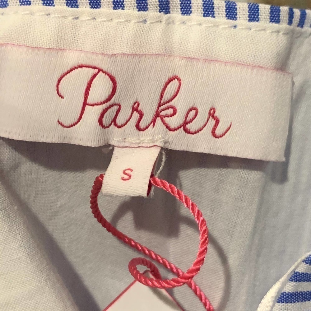 PARKER Lollie Nautical Striped Ruffled  Dress S,M - Picture 6 of 11